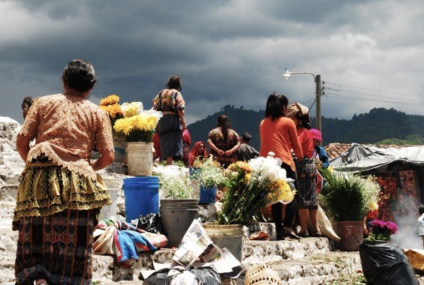 Vendedoras de flores, Chichicastenango. Guatemala